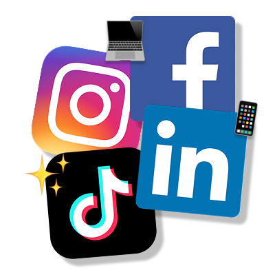 Image promotionnelle pour la page community management de Miss Comm.