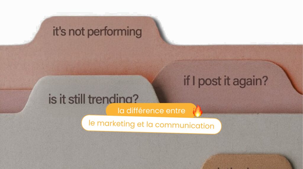 Image de couverture pour l'article au sujet de la différence entre communication et marketing.